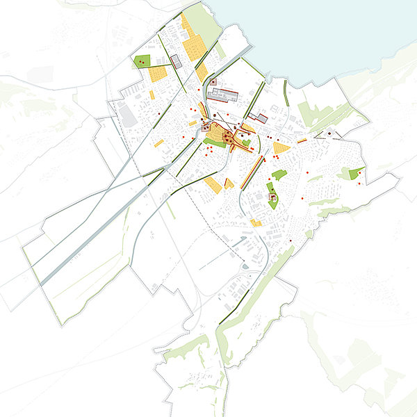 Illustration du patrimoine dynamique dans la ville d'Yverdon-les-Bains 